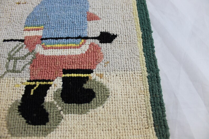 2 Vintage Grenfell Hooked Rug Mats Newfoundland Labrador Folk Etsy