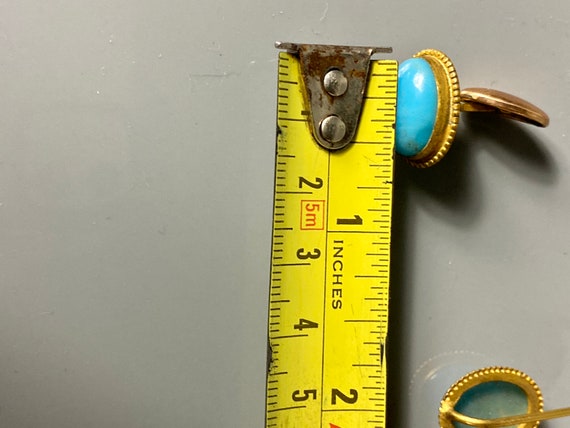 Vintage Men’s Jewelry Cufflinks Stick Pin Set Blu… - image 10