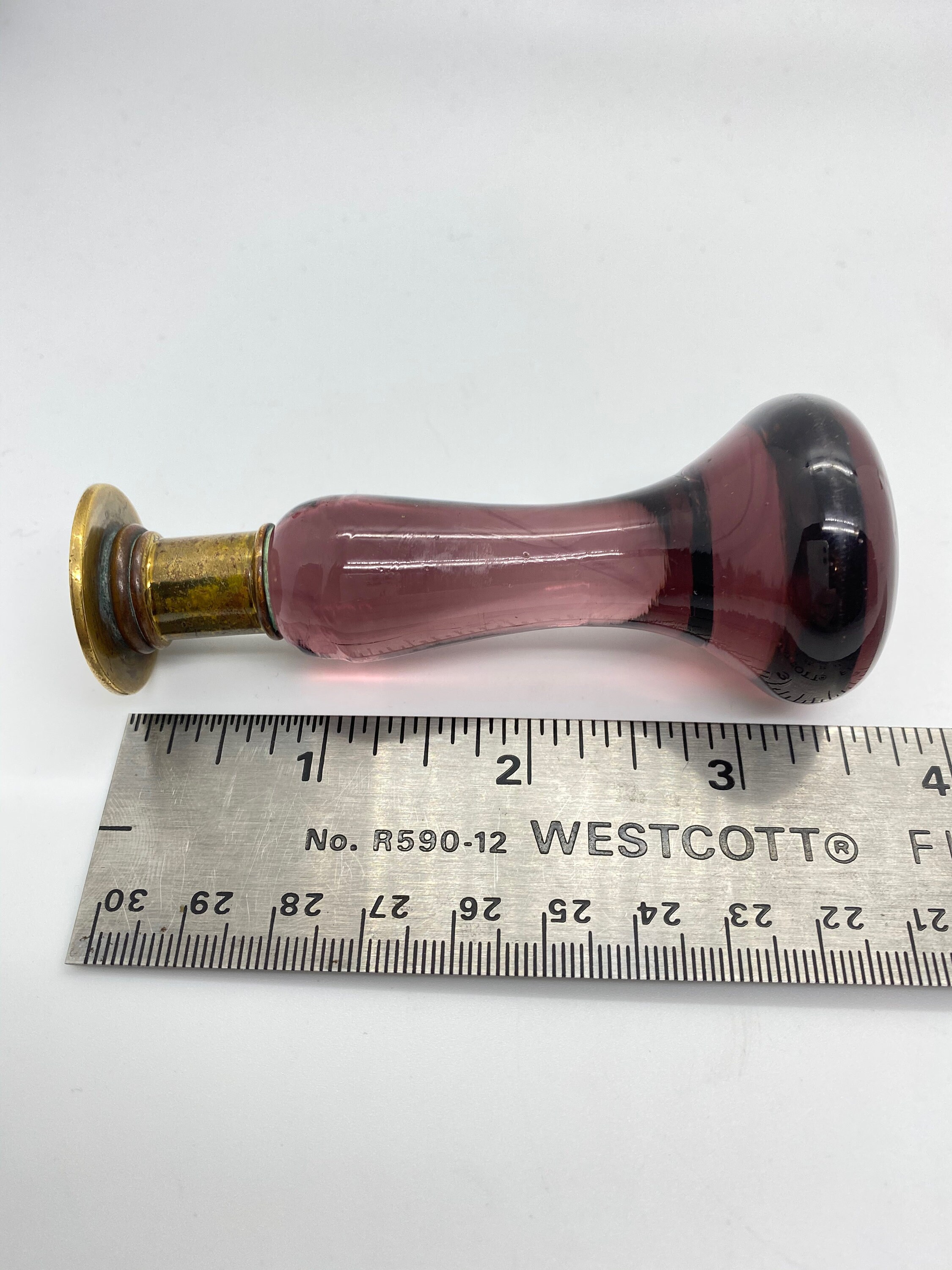 Antique Amethyst Glass Hot Wax Seal Stamp Writing Desk Letter Etsy