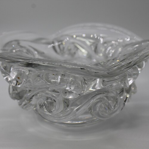Vintage BACCARAT shops Ashtray France Glass Crystal Cigar Tobacciana Cigarette Signed Paperweight Candy Dish