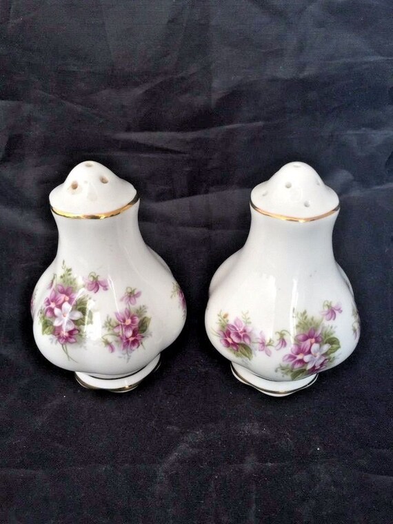 Royal Albert Salt and Pepper Bone China England Floral Flower