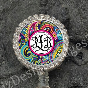 Personalized Badge Reel,Personalized Retractable Badge Reel,Bling Name Badge,Rhinestone Badge Reel,Bling Badge Holder,Nurse Badge Reel -640