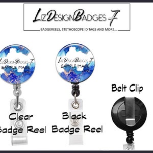 Larynx with Flowers Badge Reel -Larynx Retractable Badge Holder -Medical Staff -Nursing Badge Reel - Speech Pathologist Badge Reel -SLP A194 image 3