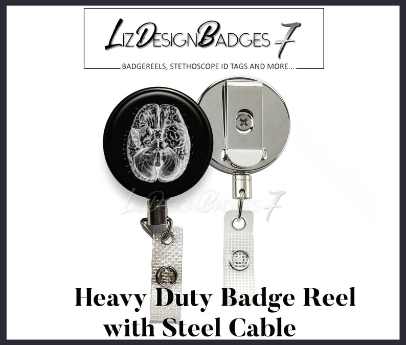 Heavy Duty Metal Badge Reel With Steel Cable