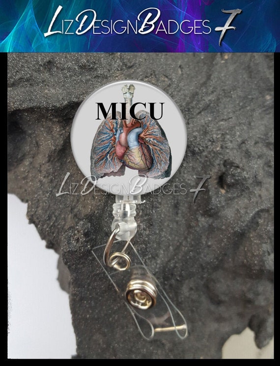 MICU Lungs Badge Reel, Lungs Badge Holder, Lungs Retractable Badge Holder,  Anatomy Badge Reels, Doctor Badge Reel,nurse Badge Reel, MICU 117 