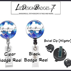 Larynx with Flowers Badge Reel -Larynx Retractable Badge Holder -Medical Staff -Nursing Badge Reel - Speech Pathologist Badge Reel -SLP A194 image 2
