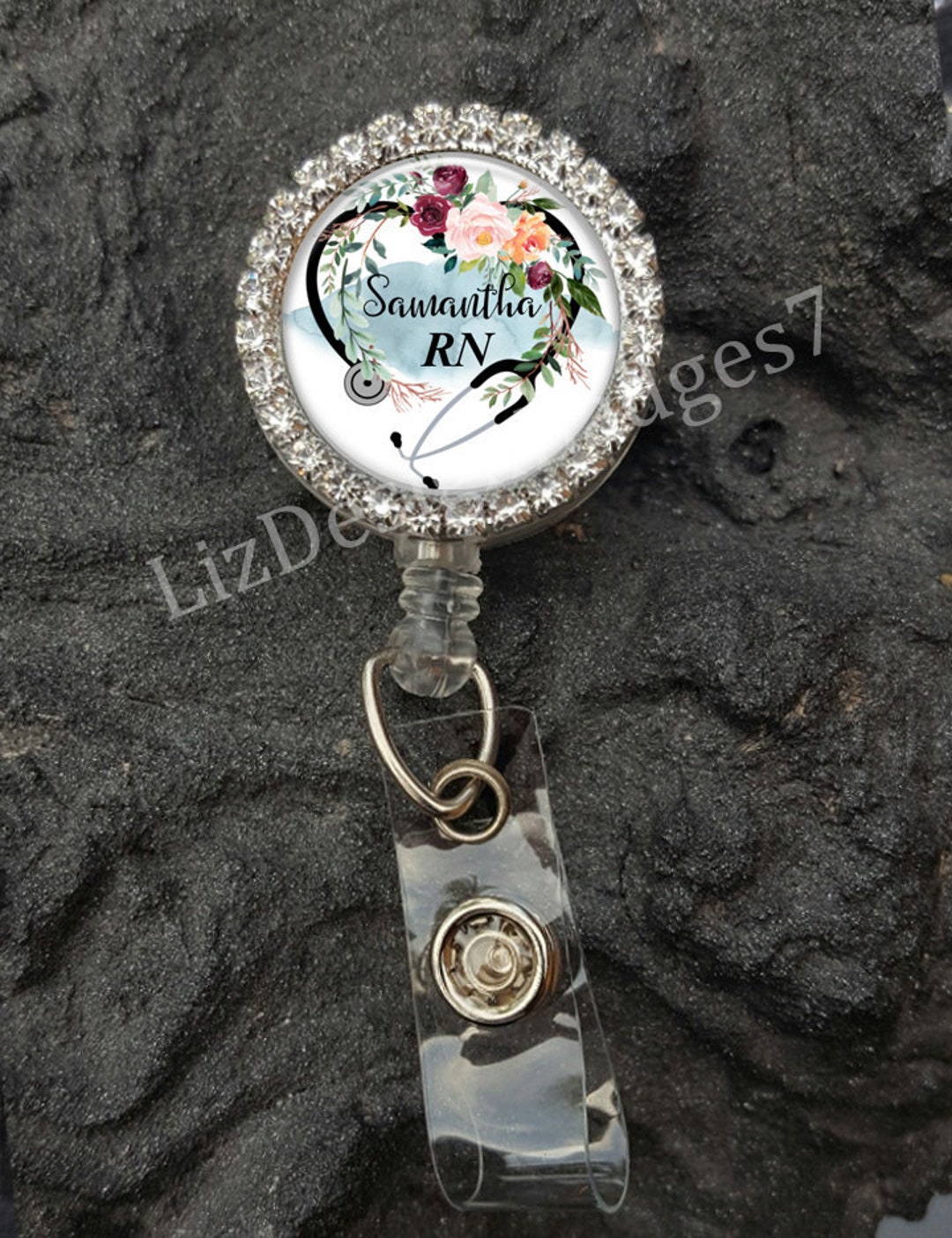 Personalized Badge Reel,personalized Retractable Badge Reel,bling Name  Badge,rhinestone Badge Reel,bling Badge Holder,nurse Badge Reel A811 
