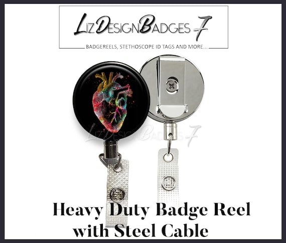 Heavy Duty Badge Reel With Steel Cable Human Heart Heavy Duty Badge Holder  With Steel Cable Human Heart Badge Reel With Steel Wire A204 