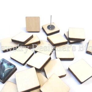12mm Bois Naturel Carré Découpe Au Laser Tranches de Bois - Carrés Géométriques Rustiques Embellissements