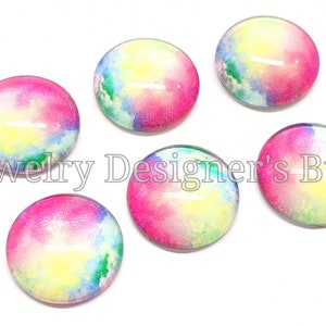 12mm Photo Verre Cabochons Aquarelles