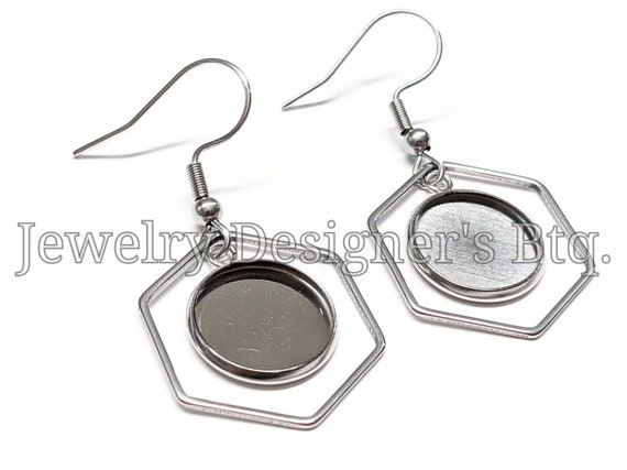 12mm cabochon earring settings deals