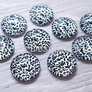 12mm Verre Photo Cabochons Léopard Eguille Print Motif