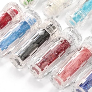 Premium Nail Art Kaviar Perlen - Mikrokristall für Nägel - Winzige Kristalle kommt in facettierter Acrylflasche - 6g pro Flasche