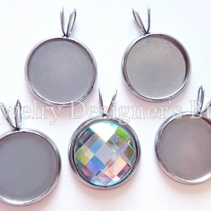 12mm Hypoallergenic Stainless Steel Cabochon Pendant Charm Settings Bezel Blanks DIY Necklace Jewelry Supply