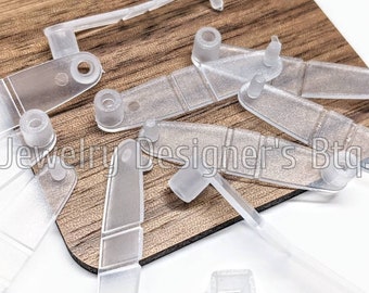 Keychain Snaps - Plastic Pinch Bails - Key Charm Connectors - DIY Keychain Findings