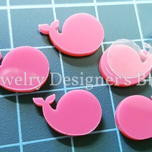 12mm Glänzende Rosa/Mauve Acryl Wal Cabochons - Doppelseitig opak