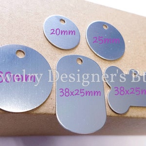 Eloxierte Aluminium Anhänger Schnuller pack - Gebürstete Gravur Radierung Präge-Rohlinge - Hundeanhänger Anhänger Charm