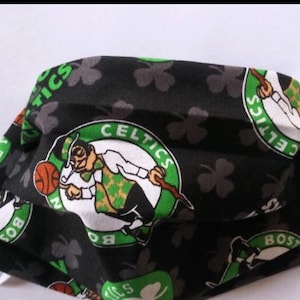 face Mask with filters 100%cotton  Boston Celtics