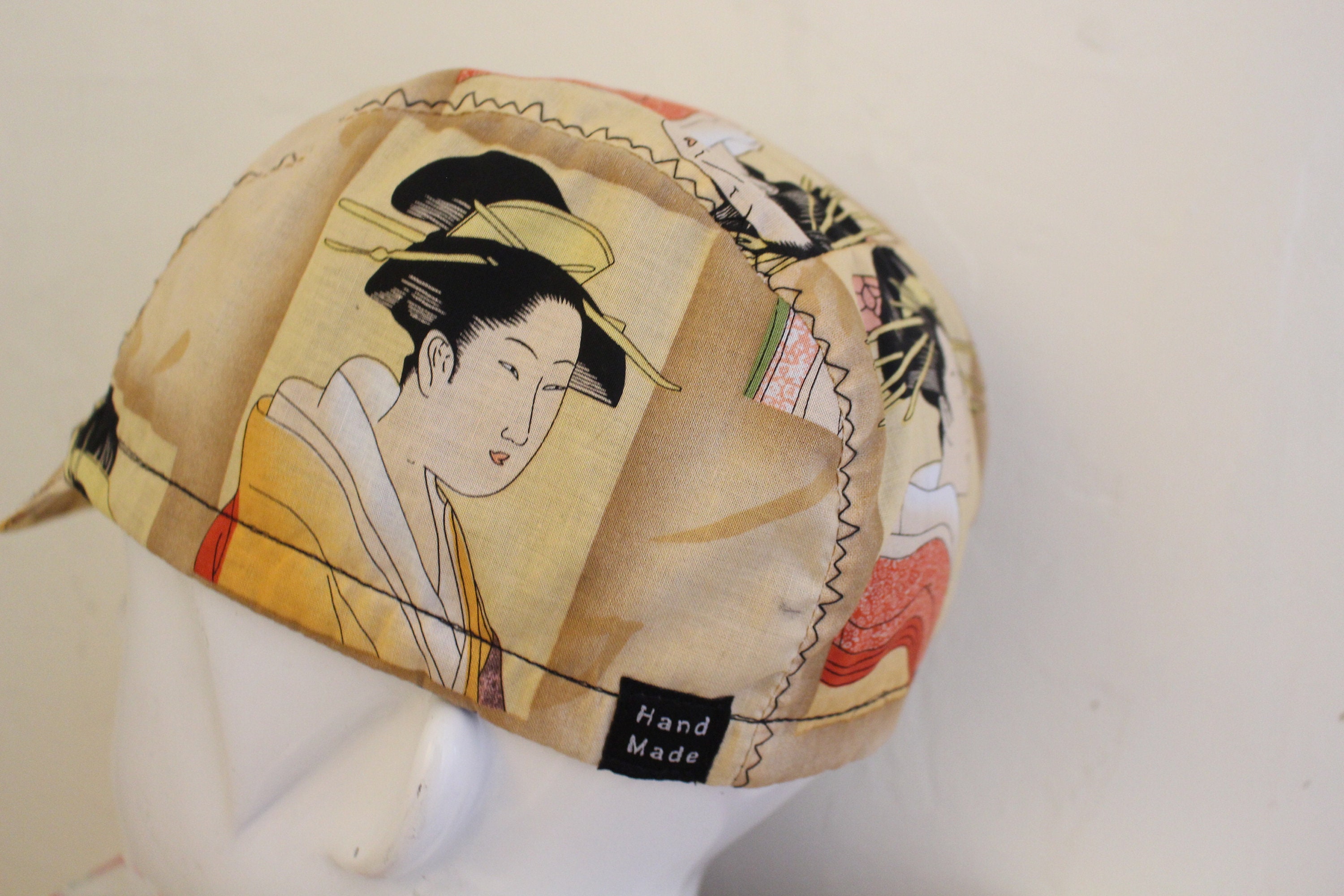 Cycling Cap Japanse Culture Ladys Handmade L M S 100 Cotton Etsy