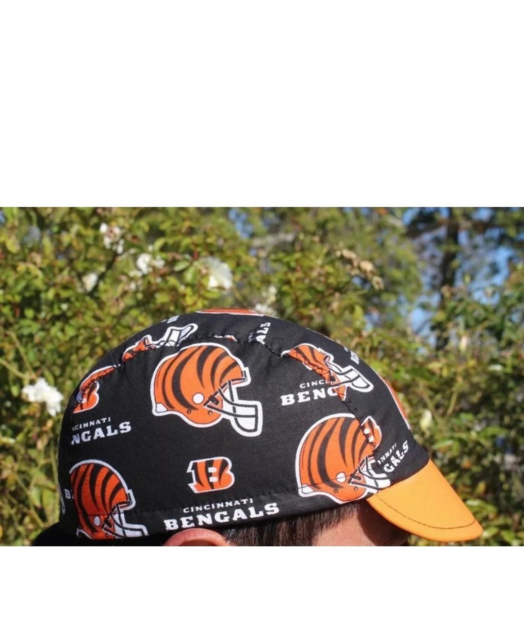Cycling Cap Bengals 100% Handmade in USA Size L M