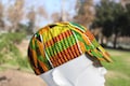Kente cycling cap handmade in USA