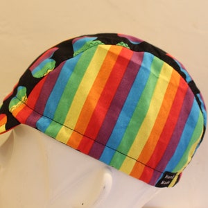 Cycling cap Rainbow pride  cotton print size M L