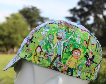 cycling cap 2000’s cartoon  handmade in USA
