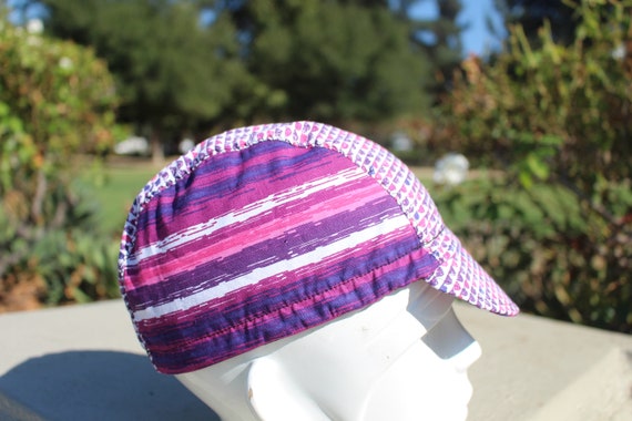 cycling cap purple color HANDMADE IN USA - image 1