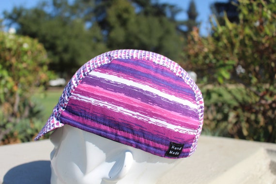 cycling cap purple color HANDMADE IN USA - image 3