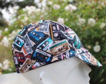 Cycling cap I LOVE 80&#39;S Handmade L M S 100% cotton  made in USA