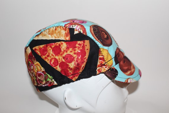 pizza cycling cap