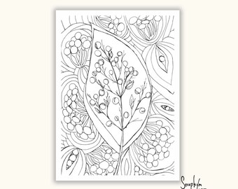 Adult Coloring Pages TWO Printable Colouring Pages Color
