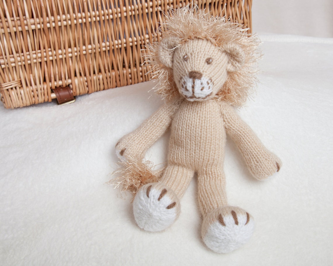 Pdf Knitting Pattern Lion Toy by Angela Turner - Etsy