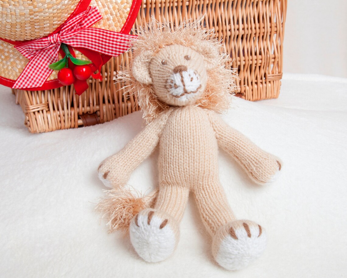 Pdf Knitting Pattern Lion Toy by Angela Turner - Etsy