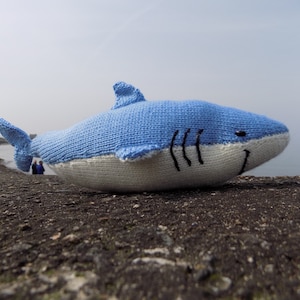 Pdf knitting pattern Shark Seaside Collection for baby by Angela Turner