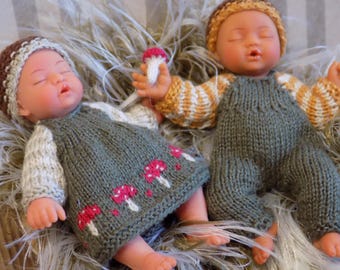 1:6 KNITTING PATTERN pdf baby doll Rowan and Olive romper dress to fit Zuru My Mini Baby Barbie/Skipper Baby