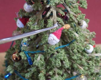 1:12 Pdf Knitting Pattern Christmas Tree Baubles Santa Pudding and Robin by Angela Turner