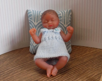 1:6 KNITTING PATTERN PDF download Baby Pinafore to fit one sixth scale doll such as Zuru My Mini Baby