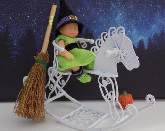 1:12 3D printed miniature baby doll witch 6-9 month size by Angela Turner