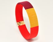 Red Bracelet - Fete Meres Gift - Red Cuff Bracelet - Bordeaux Mom Jewel - Original Gift - Christmas Mom Gift - Lilie & Koh