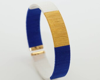 Armband Marinière - Gift Woman - Jonc Porte-bonheur - Cuff Blue - Geschenkidee Mom Blue - Geschenkidee Woman - Lilie & Koh