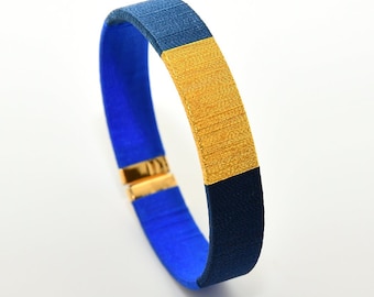 Blue Jonc Bracelet - Wedding Woman Gift - Lucky Charm Rush - Blue Cuff - Blue Mom Gift Idea - Woman Gift Idea - Lilie & Koh
