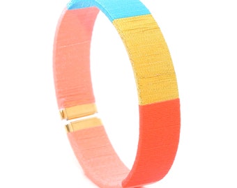 Türkis Rush Armband - Neon Rush Geschenk - Pink Coral Rush - Coral Rush Armband - Fluoreszierender Rush - Handgewebtes Rush Armband - Lilie & Koh