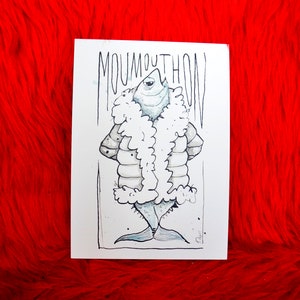 cARte PostaLe illUstrée // faiT Main // "MOUMOUTHON"