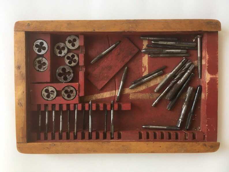 Antique Tap and Die Set Machinist Tools Little Giant Etsy
