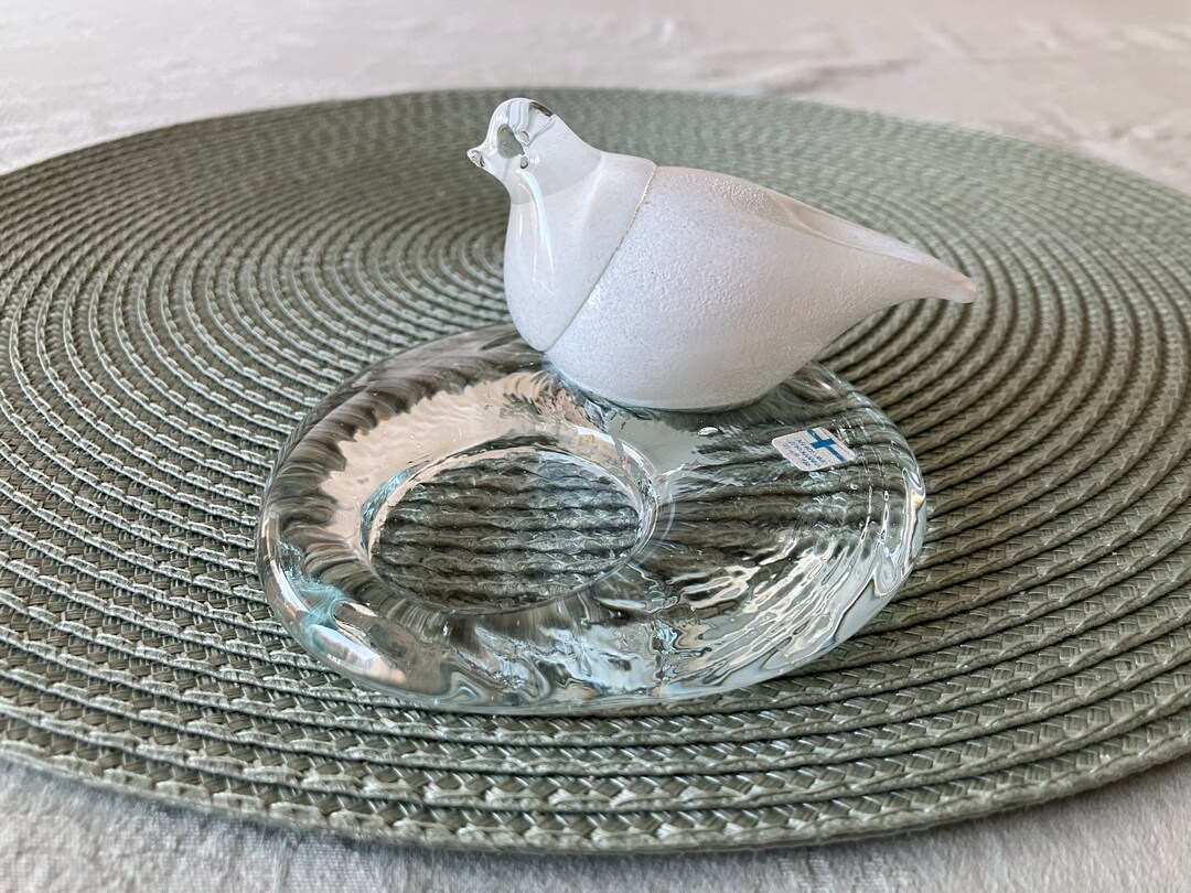 Vintage Glass Candle Holder Glass Bird Candle Holder Etsy