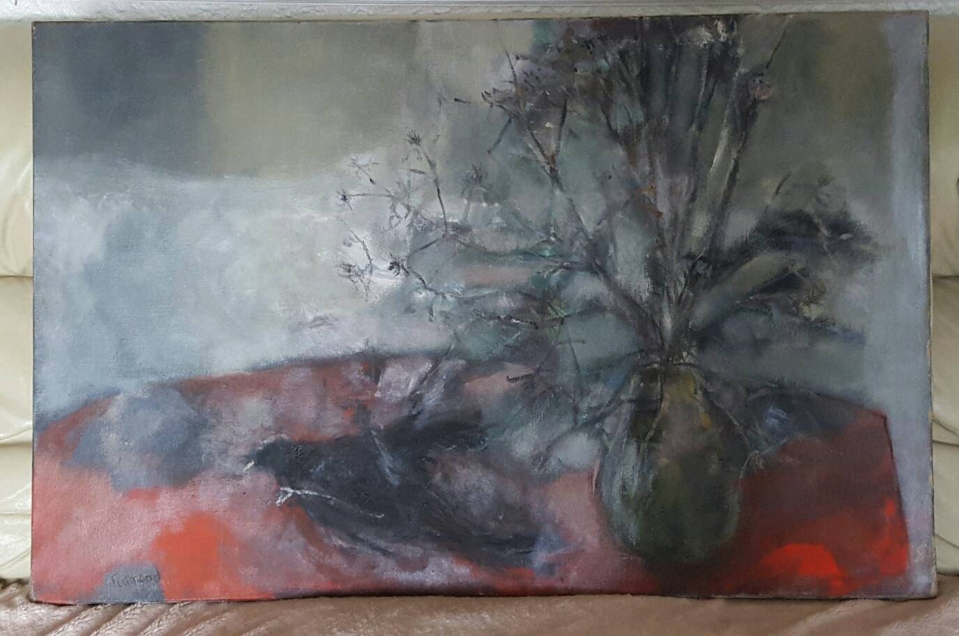 Jack Flamand Paris 1935 Bouquet De Fleurs Sur Une