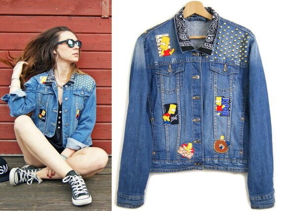 bart simpson denim jacket