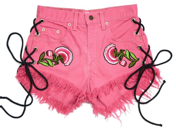 High Waisted Levis Floral Denim 