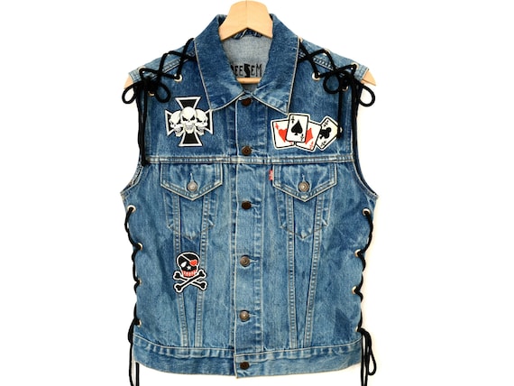 levi biker vest